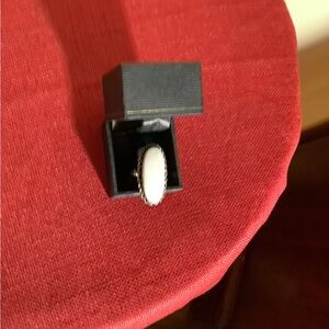 Oval Milky Quartz in Sterling Silver Cocktail Ring